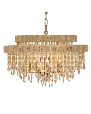Freya 22" Five Light Semi Flush Mount, Burnished Gold