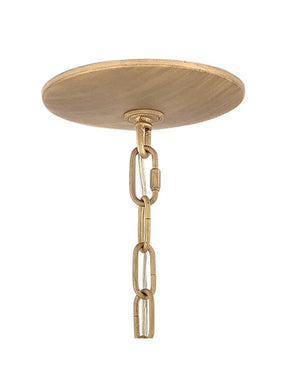 Freya 22" Five Light Semi Flush Mount, Burnished Gold