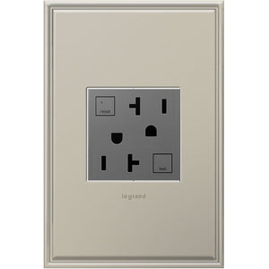 adorne® AGFTR2202M4 Tamper-Resistant 20A Duplex Self-Test GFCI Receptacles, Magnesium