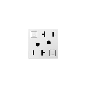 adorne® AGFTR2202W4 Tamper-Resistant 20A Duplex Self-Test GFCI Receptacles, White