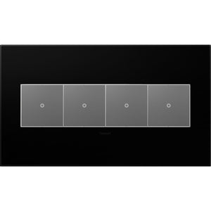 adorne® AWP4GNK4 Black Ink Four-Gang Screwless Wall Plate