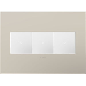 adorne® AWP3GGG4 Greige Three-Gang Screwless Wall Plate