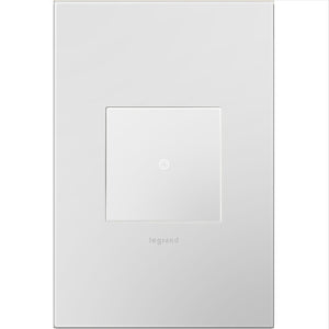 adorne® AWP1G2PW4 Matte White One-Gang Screwless Wall Plate with Microban®
