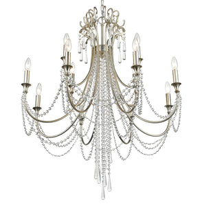 Arcina 32.5'' 12 Light Chandelier, Antique Silver - Alternate Product Image 1.jpg