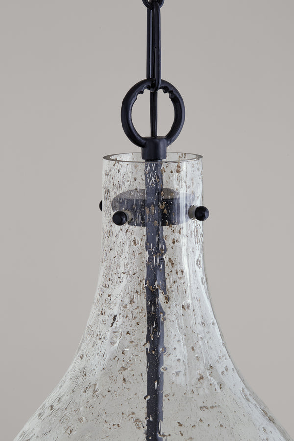 Norwood 12" One Light Pendant, Matte Black