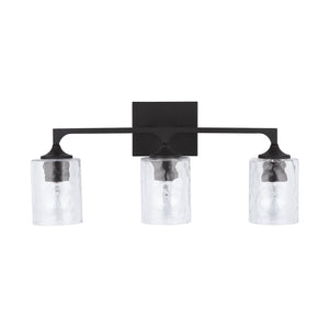 Odell 23.25" Three Light Vanity, Black Iron