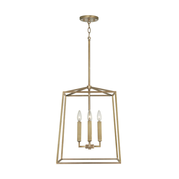 Morgan 16" Four Light Foyer, Aged Brass