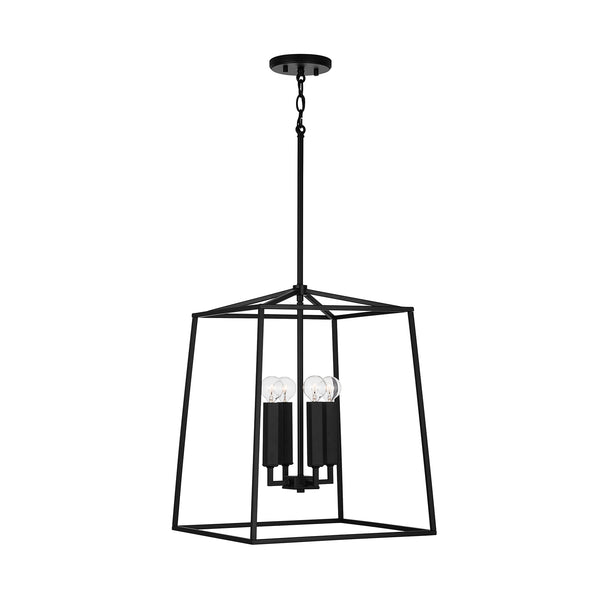 Morgan 16" Four Light Foyer, Matte Black