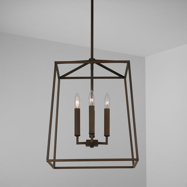 Morgan 16" Four Light Foyer, Oil Rubbed Bronze