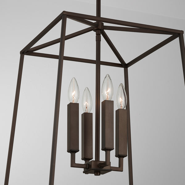 Morgan 16" Four Light Foyer, Oil Rubbed Bronze