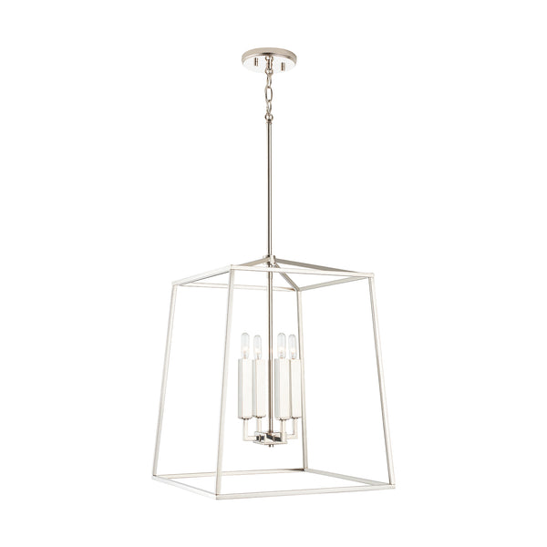 Morgan 16" Four Light Foyer, Polished Nickel