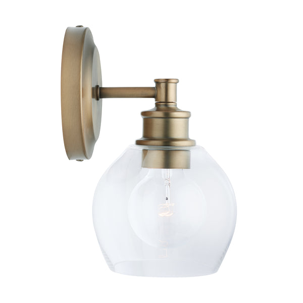 Lee 5.75" One Light Wall Sconce, Aged Brass