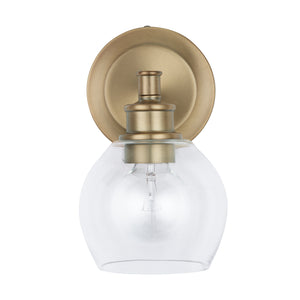 Lee 5.75" One Light Wall Sconce, Aged Brass