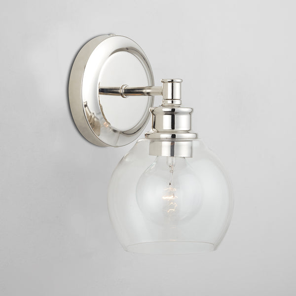 Lee 5.75" One Light Wall Sconce, Polished Nickel