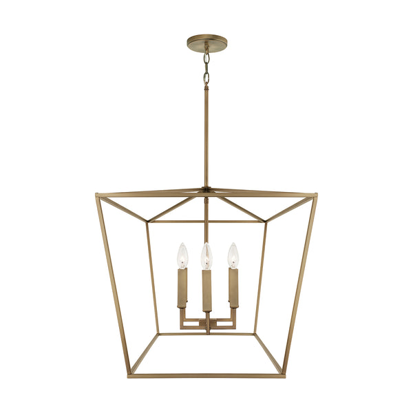 Morgan 42" Six Light Island Pendant, Aged Brass