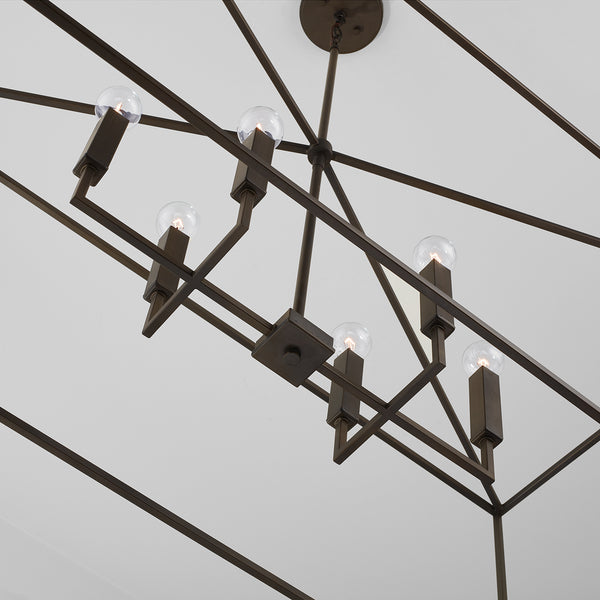 Morgan 42" Six Light Island Pendant, Oil Rubbed Bronze