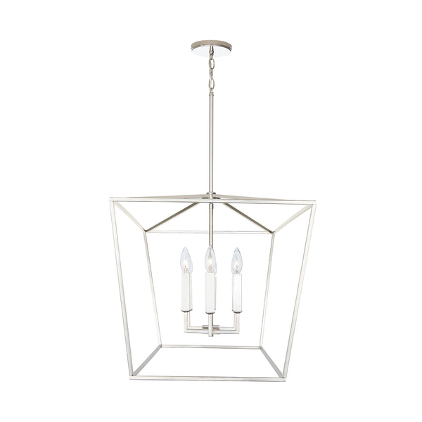 Morgan 42" Six Light Island Pendant, Polished Nickel