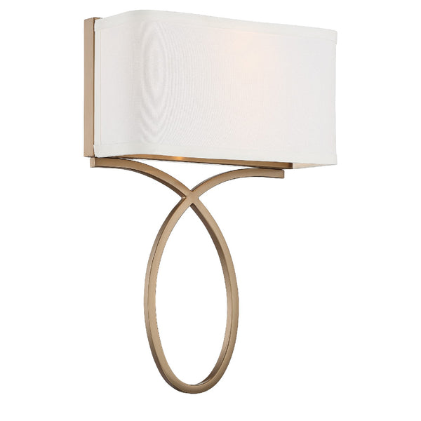 Alyssa 10" Two Light Wall Sconce, Vibrant Gold