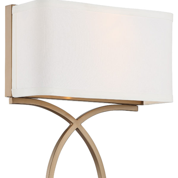 Alyssa 10" Two Light Wall Sconce, Vibrant Gold
