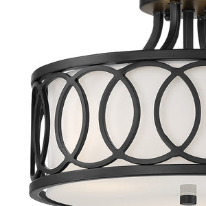 Florence 15'' Three Light Semi Flush Mount, Matte Black - Alternate Product Image 2.jpg