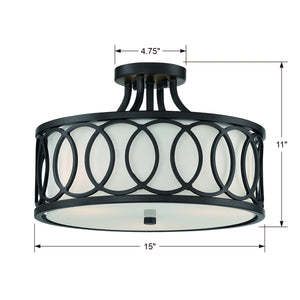 Florence 15'' Three Light Semi Flush Mount, Matte Black Alt 4.jpg