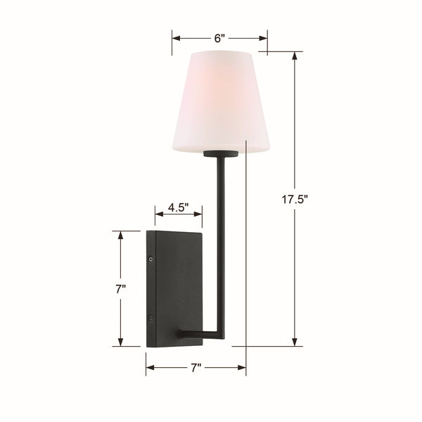 Lennon 6'' One Light Wall Sconce, Black Alt 4.jpg