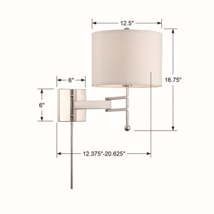 Marion 12.5'' One Light Wall Sconce, Polished Nickel Alt 5.jpg