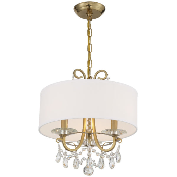 Ophelia 14'' Three Light Chandelier, Gold Clear Hand Cut Crystal - Alternate Product Image 1.jpg