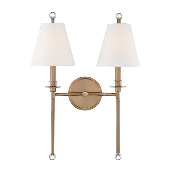 Rivoli 15'' Two Light Wall Sconce, Aged Brass Alt 4.jpg
