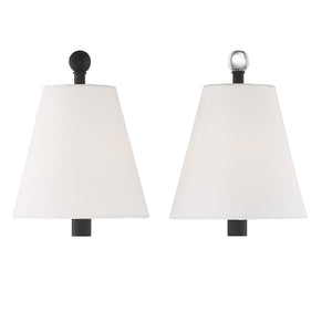 Rivoli 15'' Two Light Wall Sconce, Black - Alternate Product Image 1.jpg