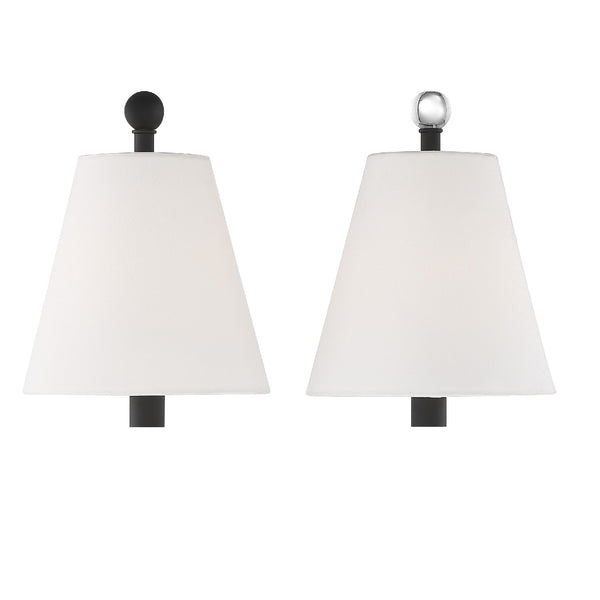 Rivoli 15'' Two Light Wall Sconce, Black - Alternate Product Image 1.jpg