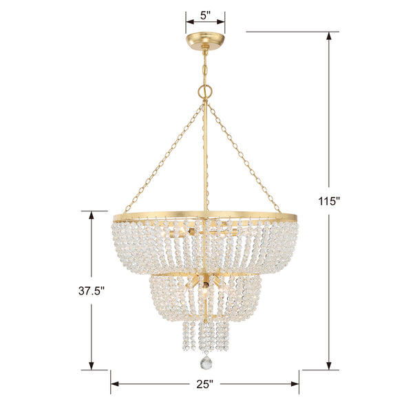 Kylie 24.75'' Eight Light Chandelier, Antique Gold - Alternate Product Image 3.jpg