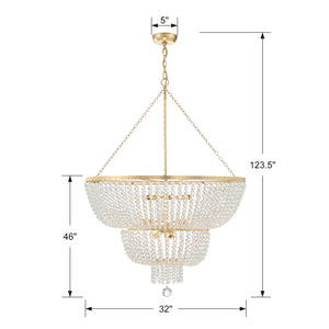 Kylie 32'' 12 Light Chandelier, Antique Gold - Alternate Product Image 3.jpg