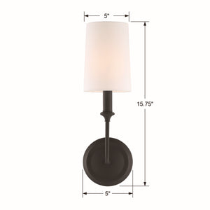 Sylvain 4.75'' One Light Wall Sconce, Black - Alternate Product Image 2.jpg