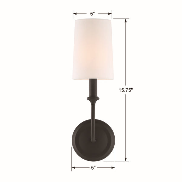 Sylvain 4.75'' One Light Wall Sconce, Black - Alternate Product Image 2.jpg