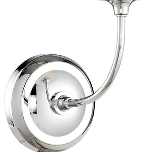 Sylvain 6" One Light Wall Sconce, Polished Chrome