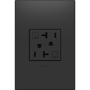 adorne® AGFTR2202G4 Tamper-Resistant 20A Duplex Self-Test GFCI Receptacles, Graphite