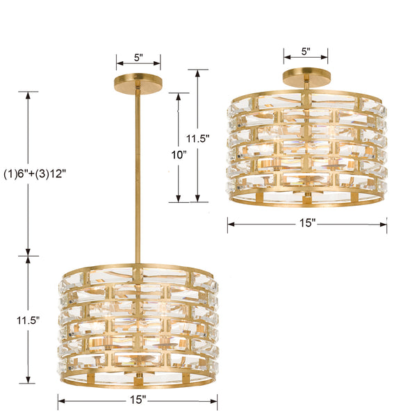 Meryl 15'' Five Light Semi Flush Mount, Antique Gold - Alternate Product Image 2.jpg