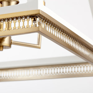 Butler Four Light Pendant, White And Aged Brass - Alternate Product Image 1.jpg