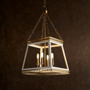 Butler Four Light Pendant, White And Aged Brass - Alternate Product Image 2.jpg