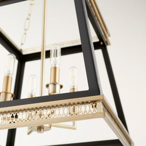 Butler Four Light Pendant, Noir / Aged Brass - Alternate Product Image 1.jpg