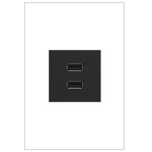 adorne® ARUSB2AA6G4 Ultra-Fast USB Type-A/A Outlet Module, Graphite