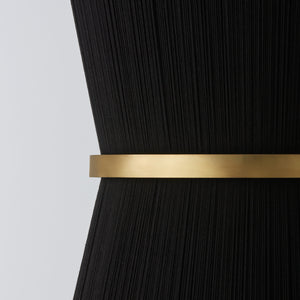 DeMille 20'' Six Light Foyer Pendant, Black Rope and Brass Alt 4.jpg