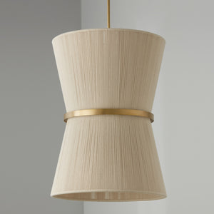 DeMille 20'' Six Light Foyer Pendant, Bleached Natural Rope and Brass - Alternate Product Image 1.jpg