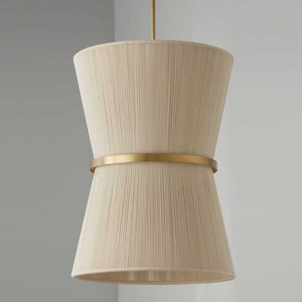 DeMille 20'' Six Light Foyer Pendant, Bleached Natural Rope and Brass - Alternate Product Image 1.jpg