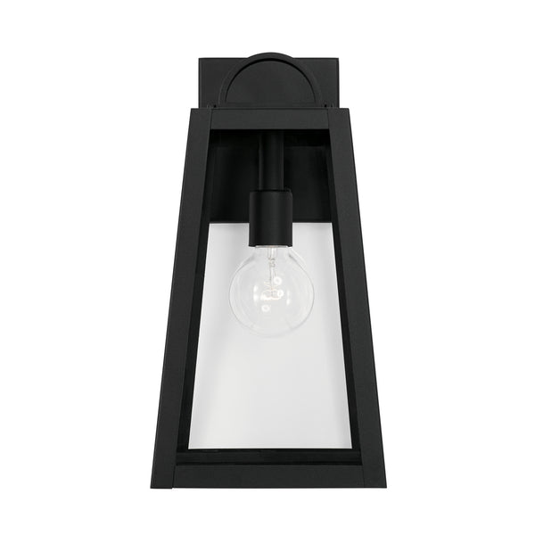 Layton 8" One Light Outdoor Wall Lantern, Black