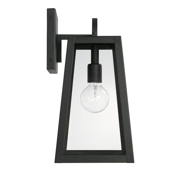 Layton 8" One Light Outdoor Wall Lantern, Black