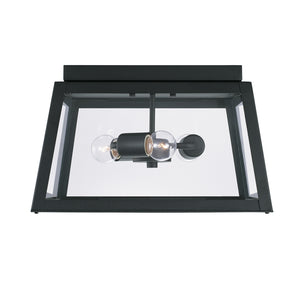 Layton 9'' Three Light Outdoor Flush Mount, Black - Alternate Product Image 1.jpg