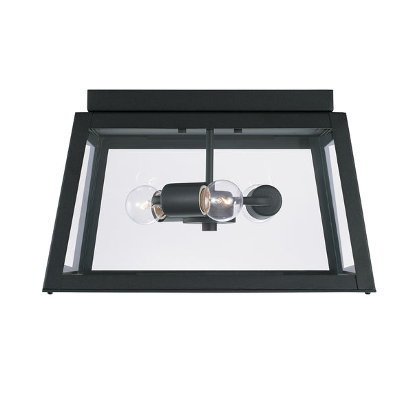 Layton 9'' Three Light Outdoor Flush Mount, Black - Alternate Product Image 1.jpg