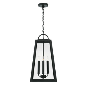 Layton 23'' Four Light Outdoor Hanging Lantern, Black - Alternate Product Image 1.jpg